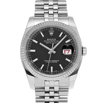 ロレックス デイトジャスト 116234 ブラック メンズ 時計 【中古】【wristwatch】