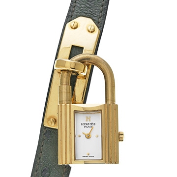 エルメス ケリーウォッチ KE1.201 ホワイト レディース 時計 【未使用】【wristwatch】