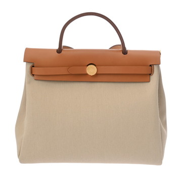 エルメス エールバッグ ジップ PM ベトン/ナチュラル トワルミリタリー/ヴァッシュハンター レディース バッグ 【中古】【bag】