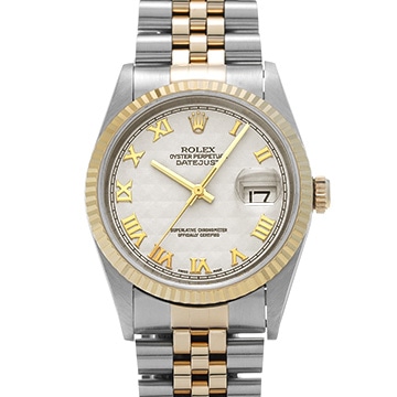 ロレックス デイトジャスト 16233 アイボリーピラミッド メンズ 時計 【中古】【wristwatch】