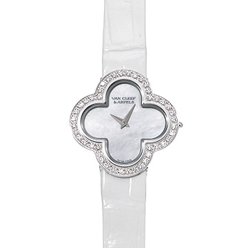 ヴァン クリーフ&アーペル アルハンブラ スモールモデル VCARM95800 ホワイトシェル レディース 時計 【中古】【wristwatch】