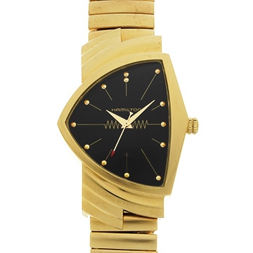 ハミルトン ベンチュラ クォーツ H24301131 ブラック メンズ 時計 【中古】【wristwatch】