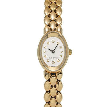 ブルガリ オーバル OV27G ホワイト/ダイヤモンド レディース 時計 【中古】【wristwatch】