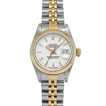 ロレックス デイトジャスト 69163 ホワイト レディース 時計 【中古】【wristwatch】