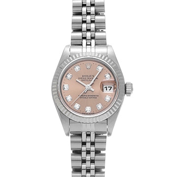 ロレックス デイトジャスト 69174G ピンク/ダイヤモンド レディース 時計 【中古】【wristwatch】