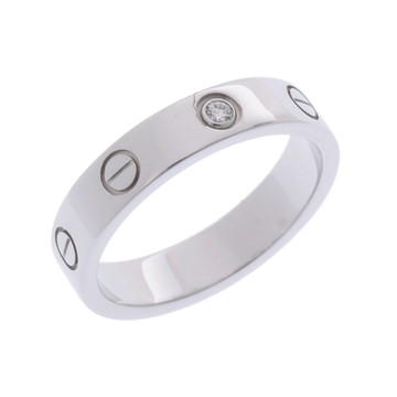 カルティエ ミニラブリング #51 1PD シルバー B4050551 K18ホワイトゴールド WG レディース ジュエリー 【中古】【jewelry】