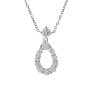 ハリー ウィンストン ループ ネックレス ミディアム シルバー PEDPPLMDLP Pt950プラチナ レディース ジュエリー 【中古】【jewelry】