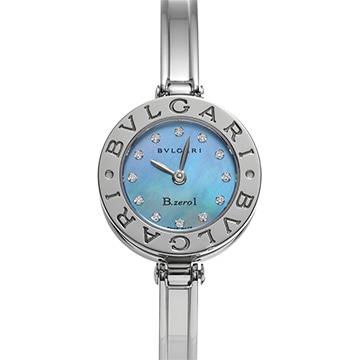ブルガリ ビーゼロワン BZ22S ブルーシェル/ダイヤモンド レディース 時計 【中古】【wristwatch】