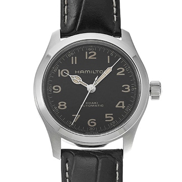 ハミルトン カーキ フィールド H704050 ブラック メンズ 時計 【中古】【wristwatch】