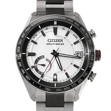 シチズン アテッサ エコ・ドライブ CC3085-51A ホワイト メンズ 時計 【中古】【wristwatch】