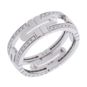 ブルガリ パレンテシリング #63 シルバー 342116 K18ホワイトゴールド WG レディース ジュエリー 【中古】【jewelry】
