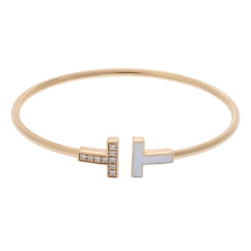 ティファニー Tワイヤー ブレスレット イエロー K18イエローゴールド YG レディース ジュエリー 【中古】【jewelry】