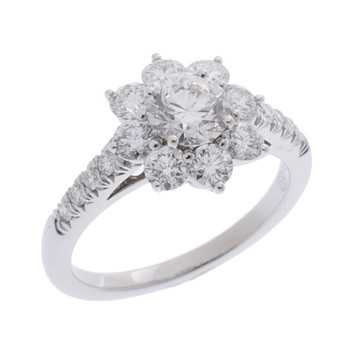ハリー ウィンストン サンフラワー スモール リング シルバー FRDPNASMSF-060 Pt950プラチナ レディース ジュエリー 【中古】【jewelry】