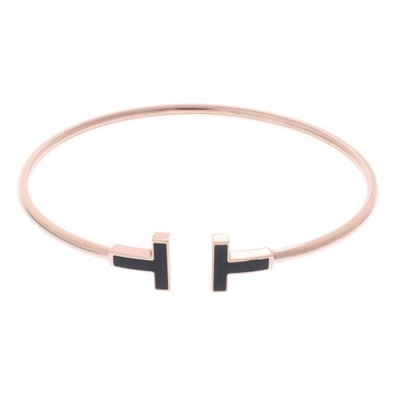ティファニー Tワイヤー ブレスレット #ラージ ゴールド K18ピンクゴールド PG レディース ジュエリー 【中古】【jewelry】