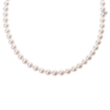 ミキモト パールネックレス 7.0-7.5mm Ｍチャーム付き シルバー シルバー925/パール レディース ジュエリー 【中古】【jewelry】