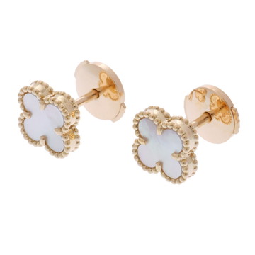 ヴァン クリーフ&アーペル スウィートアルハンブラ ピアス ゴールド VCARA44800 K18イエローゴールド YG ユニセックス ジュエリー 【中古】【jewelry】