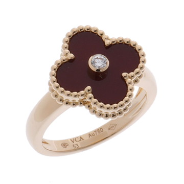 ヴァン クリーフ&アーペル ヴィンテージアルハンブラ リング #53 ゴールド VCARD40853 K18イエローゴールド YG ユニセックス ジュエリー 【中古】【jewelry】