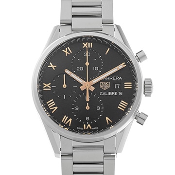 タグ ホイヤー カレラ キャリバー16 クロノグラフ ジャパン リミテッドエディション CBK2113.BA0715 ブラック メンズ 時計 【中古】【wristwatch】