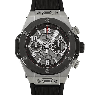 ウブロ ビッグバン ウニコ チタニウム セラミック 411.NM.1170.RX マットブラックスケルトン メンズ 時計 【中古】【wristwatch】