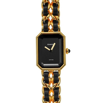 シャネル プルミエール M H0001 ブラック レディース 時計 【中古】【wristwatch】