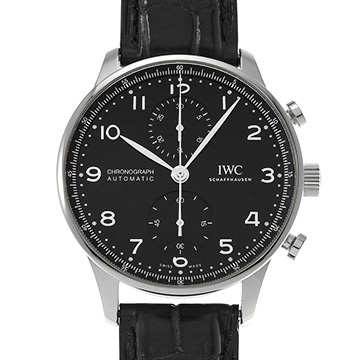 IWC ポルトギーゼ クロノグラフ IW371609 ブラック メンズ 時計 【中古】【wristwatch】