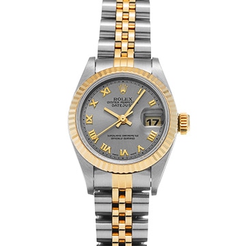 ロレックス デイトジャスト 69173 グレー レディース 時計 【中古】【wristwatch】