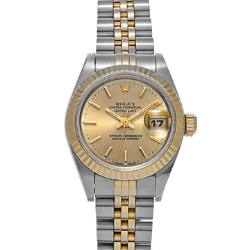 ロレックス デイトジャスト 69173 シャンパン レディース 時計 【中古】【wristwatch】