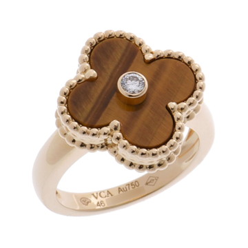 ヴァン クリーフ&アーペル ヴィンテージアルハンブラ リング #46 ゴールド VCARD40946 K18イエローゴールド YG ユニセックス ジュエリー 【中古】【jewelry】