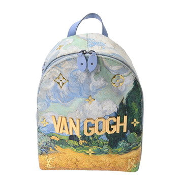 ルイ ヴィトン パームスプリングス VANGOGH マスターズコレクション ブルー M43335 レザー レディース バッグ 【中古】【bag】