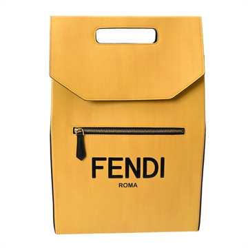 フェンディ パッケージング バックパック イエロー 7VZ060 ADP6 219-0501 レザー ユニセックス バッグ 【中古】【bag】