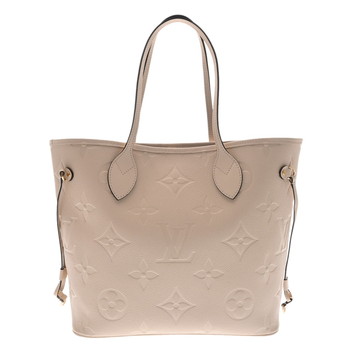 ルイ ヴィトン モノグラムアンプラント ネヴァーフル MM クレーム M46676 レザー レディース バッグ 【中古】【bag】