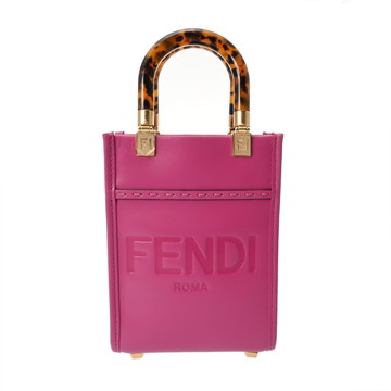 フェンディ サンシャイン ショッパー ミニ ピンク 8BS051 ABVL 239 4927 カーフレザー レディース バッグ 【中古】【bag】