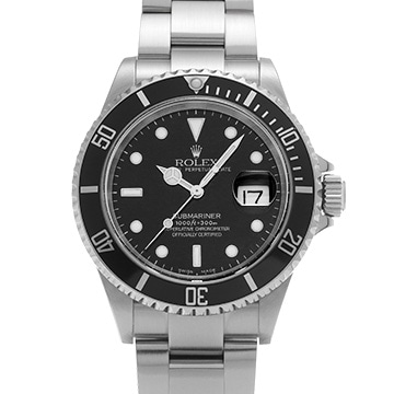 ロレックス サブマリーナ デイト RCPO 16610 ブラック メンズ 時計 【中古】【wristwatch】