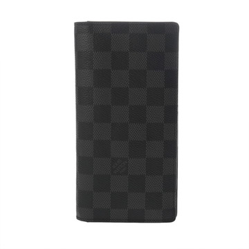 ルイ ヴィトン ダミエグラフィット ポルトフォイユ ブラザ ブラック/グレー N62665 ダミエキャンバス メンズ 財布 【中古】【purse】