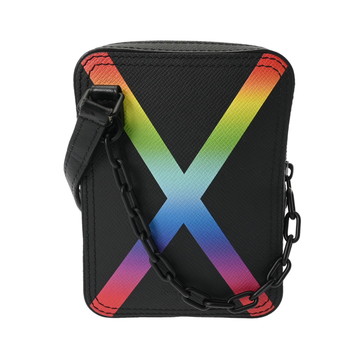 ルイ ヴィトン タイガ ダヌープメッセンジャー ブラック M30332 レザー メンズ バッグ 【中古】【bag】