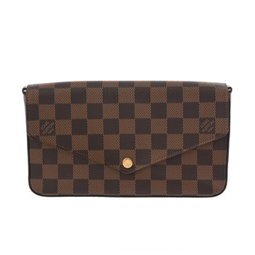 ルイ ヴィトン ダミエ ポシェットフェリシー ブラウン N63032 ダミエキャンバス レディース バッグ 【中古】【bag】