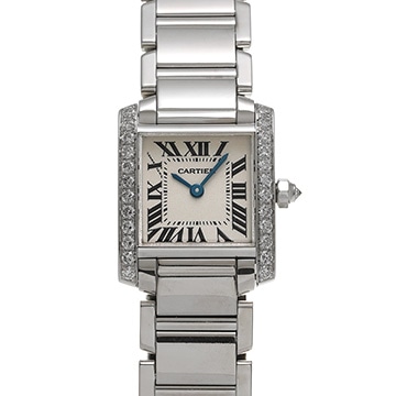 カルティエ タンク フランセーズ SM WE1002S3 シルバー レディース 時計 【中古】【wristwatch】