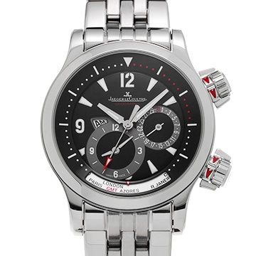 ジャガー ルクルト マスター コンプレッサー ジオグラフィーク Q1718170 ブラック メンズ 時計 【中古】【wristwatch】