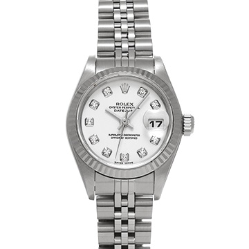 ロレックス デイトジャスト 79174G ホワイト/ダイヤモンド レディース 時計 【中古】【wristwatch】