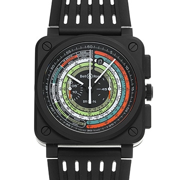 ベル＆ロス BR 03-92 ダイバー 世界限定500本 BR0394-SW-CE/SRB ブラック メンズ 時計 【中古】【wristwatch】