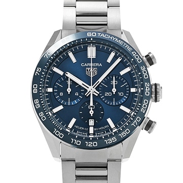 タグ ホイヤー カレラ キャリバーホイヤー02 クロノグラフ CBN2A1A.BA0643 ブルー メンズ 時計 【中古】【wristwatch】