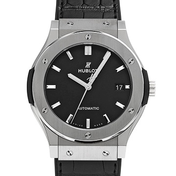 ウブロ クラシックフュージョン チタニウム 45mm 511.NX.1171.RX マットブラック メンズ 時計 【中古】【wristwatch】