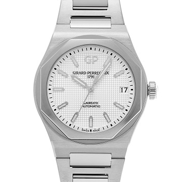 ジラール ペルゴ ロレアート 42mm 81010-11-131-11A ホワイト メンズ 時計 【中古】【wristwatch】