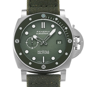 パネライ サブマーシブル マリーナ ミリターレ PAM01697 マットグリーン メンズ 時計 【新品】【wristwatch】