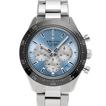 ゼニス クロノマスター スポーツ ヨシダ スペシャルエディション 03.3106.3600/55.M3100 アイスブルー/シルバー メンズ 時計 【中古】【wristwatch】