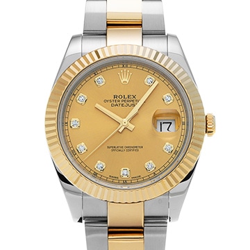 ロレックス デイトジャスト 41 126333G シャンパン/ダイヤモンド メンズ 時計 【中古】【wristwatch】