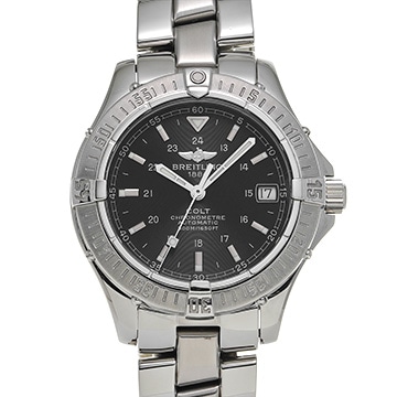 ブライトリング コルト オートマティック A17350 ブラック メンズ 時計 【中古】【wristwatch】