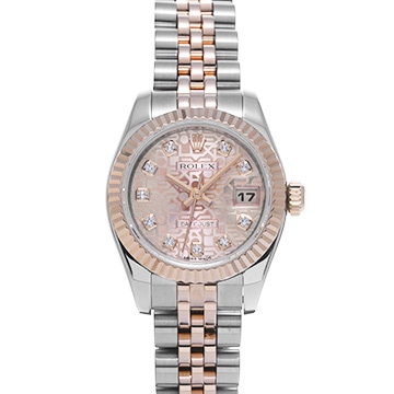 ロレックス デイトジャスト 179171G ピンクコンピュータ/ダイヤモンド レディース 時計 【中古】【wristwatch】