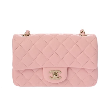 シャネル マトラッセ ミニ クラシック ハンドバッグ 20cm ピンク A69900 ラムスキン レディース バッグ 【未使用】【bag】