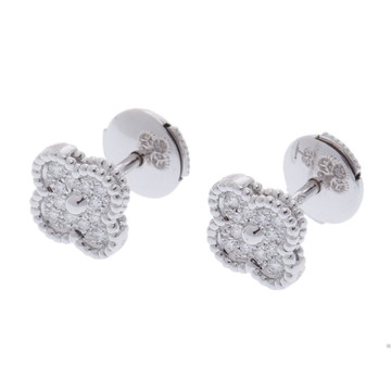 ヴァン クリーフ&アーペル スウィートアルハンブラ ピアス ゴールド VCARO8550 K18ホワイトゴールド WG レディース ジュエリー 【中古】【jewelry】